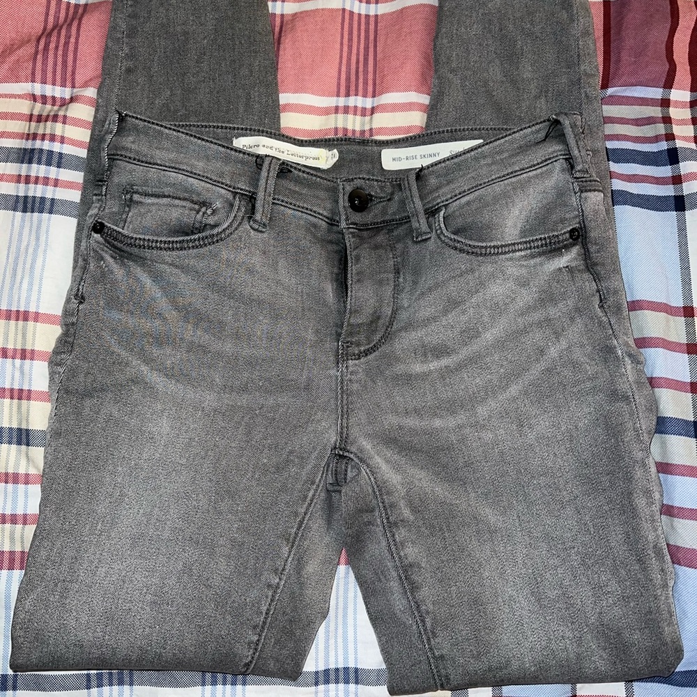 Anthro Pilcro And The Letterpress Mid Rise Skinny Jeans SZ 27